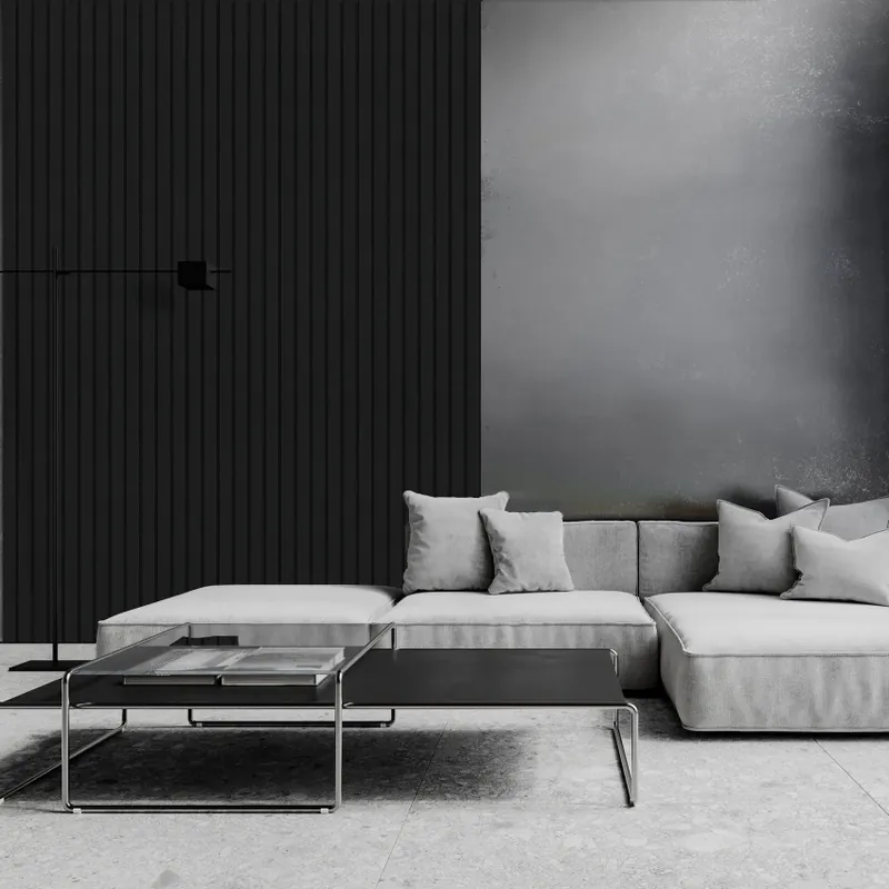 Reducere specială Riflaj decorativ Roca, Onyx Black, 270x25cm, Lamelio Panouri Decorative Riflate Elegante