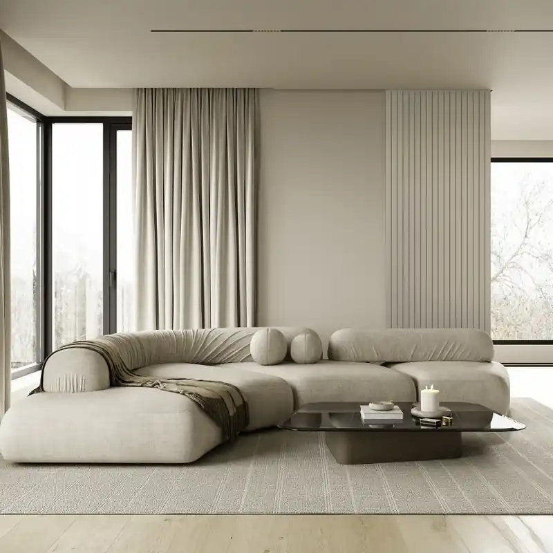 Plată sigură Riflaj decorativ Roca, Moonlight Grey, 270x25cm, Lamelio Panouri Decorative Riflate pentru un Design Interior Modern