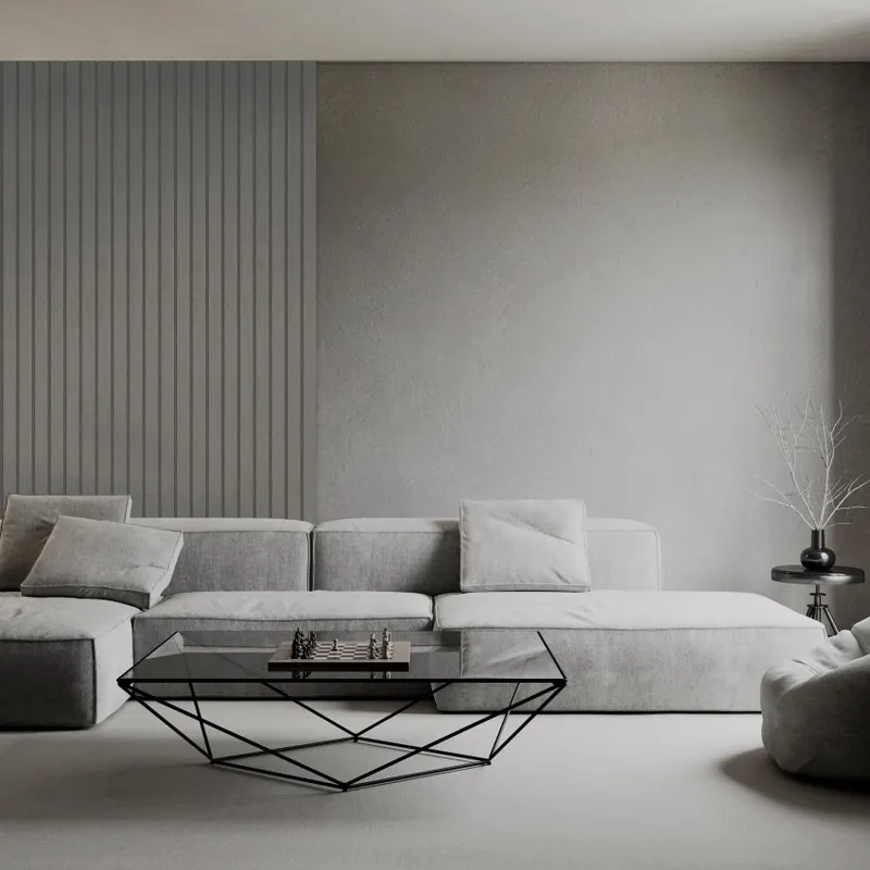 Disponibil imediat Riflaj decorativ Roca, Stormy Grey, 270x25cm, Lamelio Eleganță și Textură cu Panouri Decorative Riflate