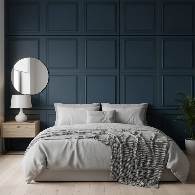 Preț redus Panou MDF Agora, Parisian Blue, Structurat