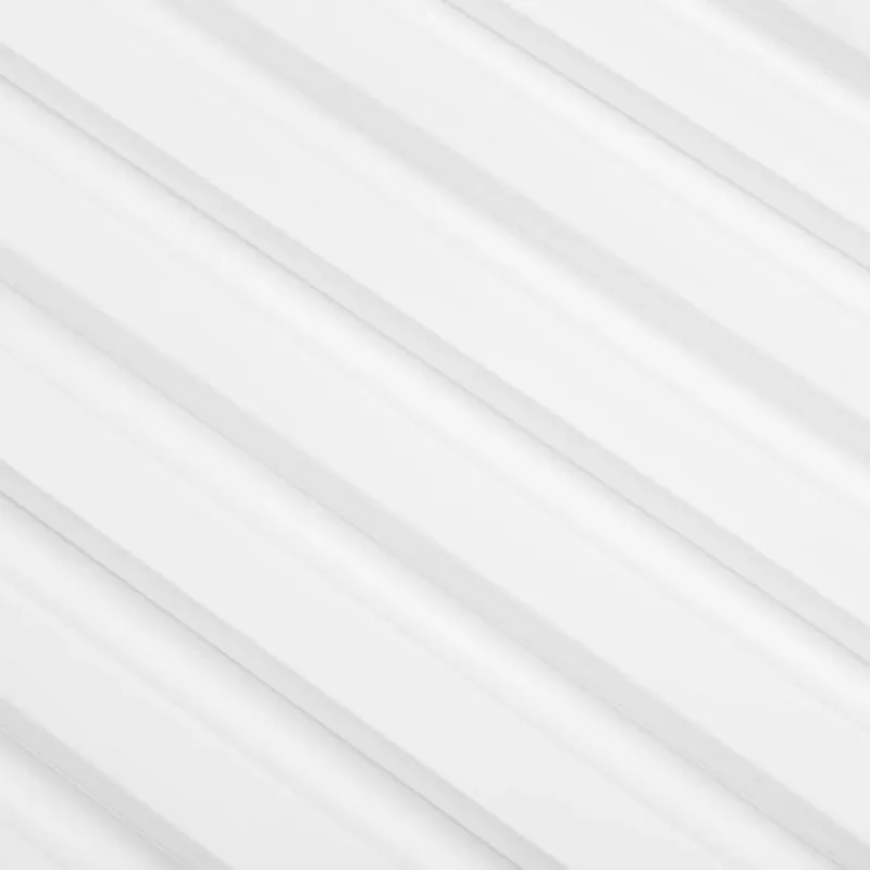 Riflaj decorativ 3D Lamelli Largo, White, 270x12 cm, Mardom Decor Panouri Decorative Riflate 3D Albe pentru Interior Noutate