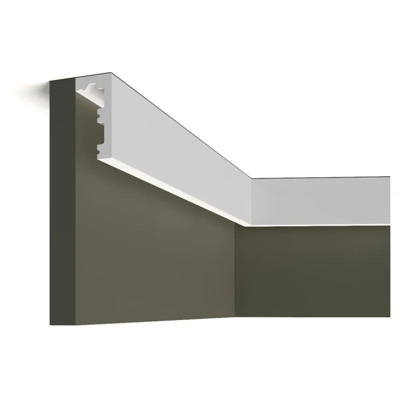 Vezi acum Cornisa mascare galerie pentru LED (scafă LED) LK1, 200 X 10 X 4 cm Cornișă Decorativă LED și Mascare Galerie - LK1