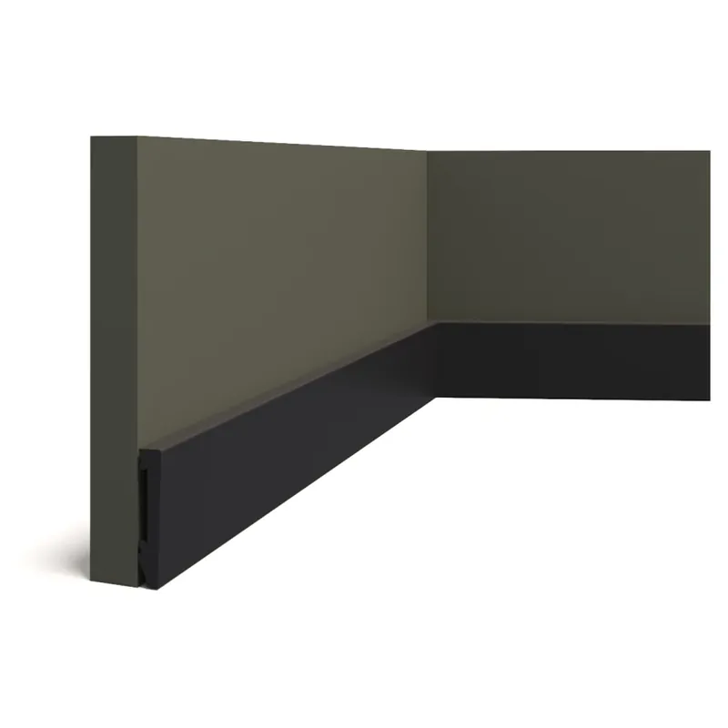 Plintă decorativă duropolimer DF08C-black (negru) - 200 x 8 x 1.5 cm Cumpără acum