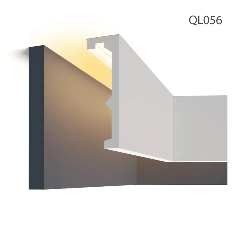 Expediere rapidă Cornisa mascare galerie pentru LED QL056T, 200 X 17.9 X 5.5 cm, Mardom Decor Cornișă Decorativă pentru Galerie și Iluminat LED