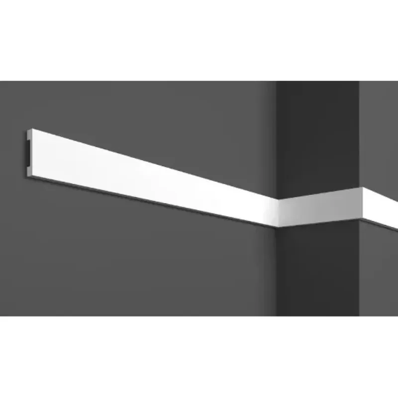 Brau decorativ din polimer rigid B18 - 4.8x1x200 cm, Manavi Profile Decorative Elegante pentru Pereți Expediere rapidă