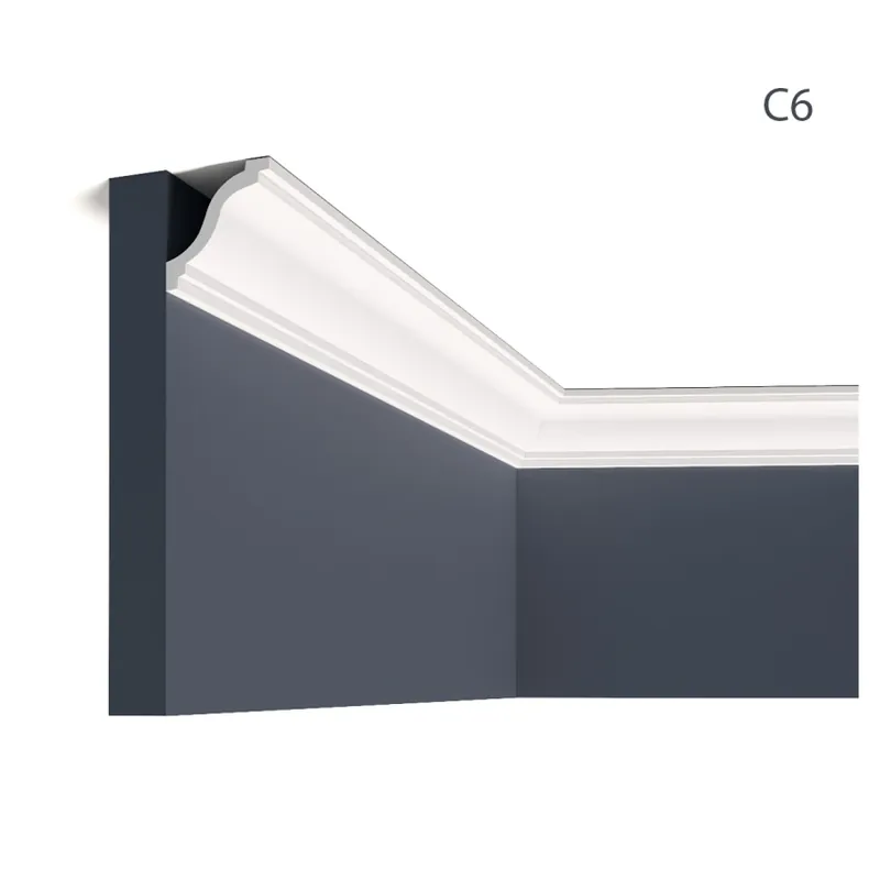 Reducere specială Cornisa decorativa din polimer rigid C6 - 5.4 x 5.2 x 200 cm, Manavi Cornisa decorativa din polimer rigid C6 - 5.4 x 5.2 x 200 cm, Manavi