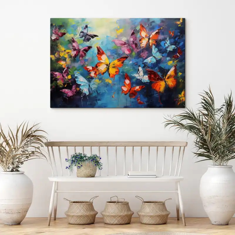 Pictură pe pânză Fluturi colorați Nr s41556 Cel mai vândut