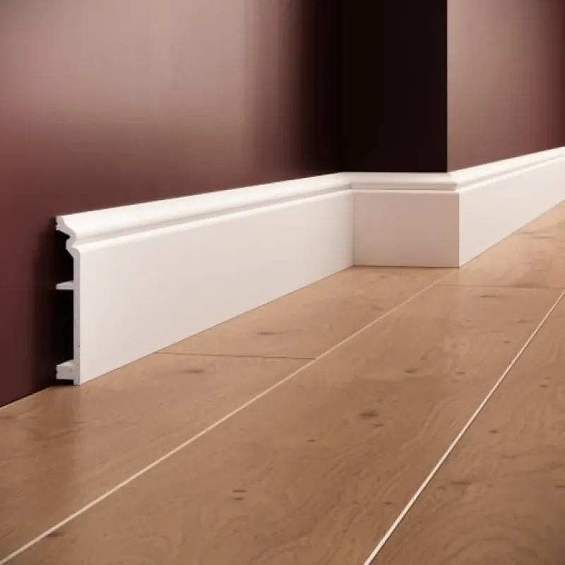 Disponibil imediat Plinta decorativa din polimer rigid S34 - 200 X 9.9 X 1.5 cm Plinte Decorative pentru Podele din Polimer Rigid
