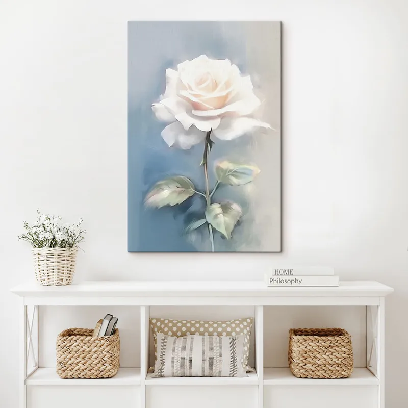 Cumpără online Pictură pe pânză Trandafir alb Nr s41696