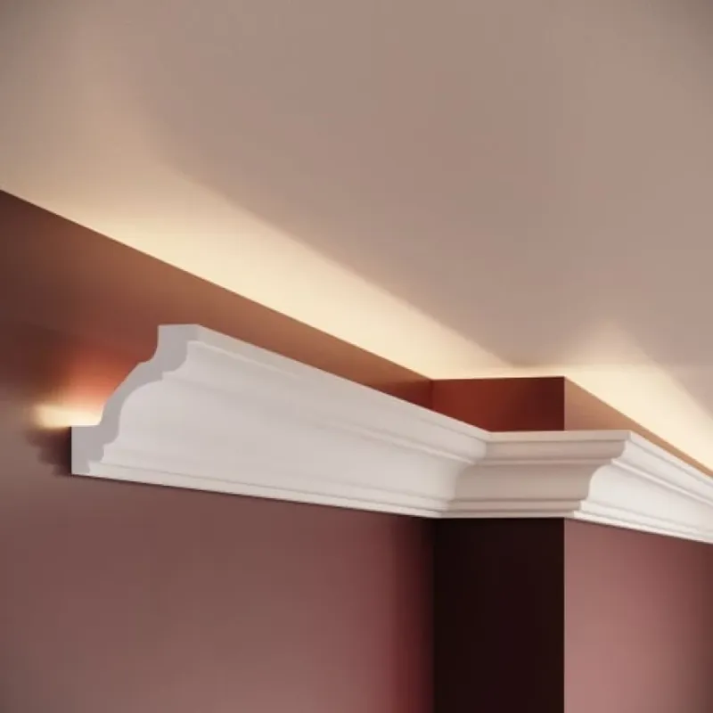 Cornisa decorativa din poliuretan P819, Dimensiuni 200 X 6.4 X 6.8 cm, Manavi Cornișe Decorative pentru Un Interior Elegant Reducere