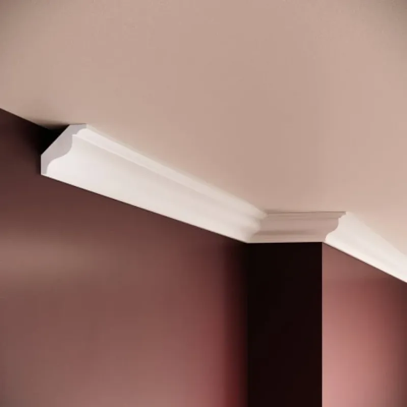 Retur gratuit Cornisa decorativa din poliuretan P824, Dimensiuni 200 X 4 X 4 cm, Manavi Cornișe Decorative pentru Tavan
