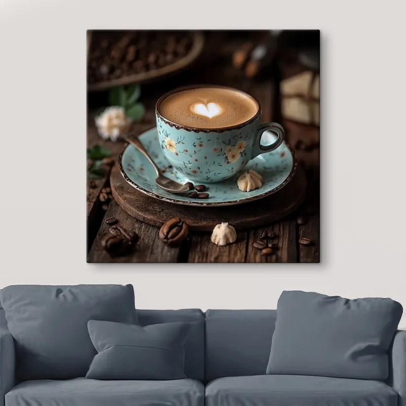 Preț redus Pictură pe pânză O ceașcă de cafea pe masă Nr s41755