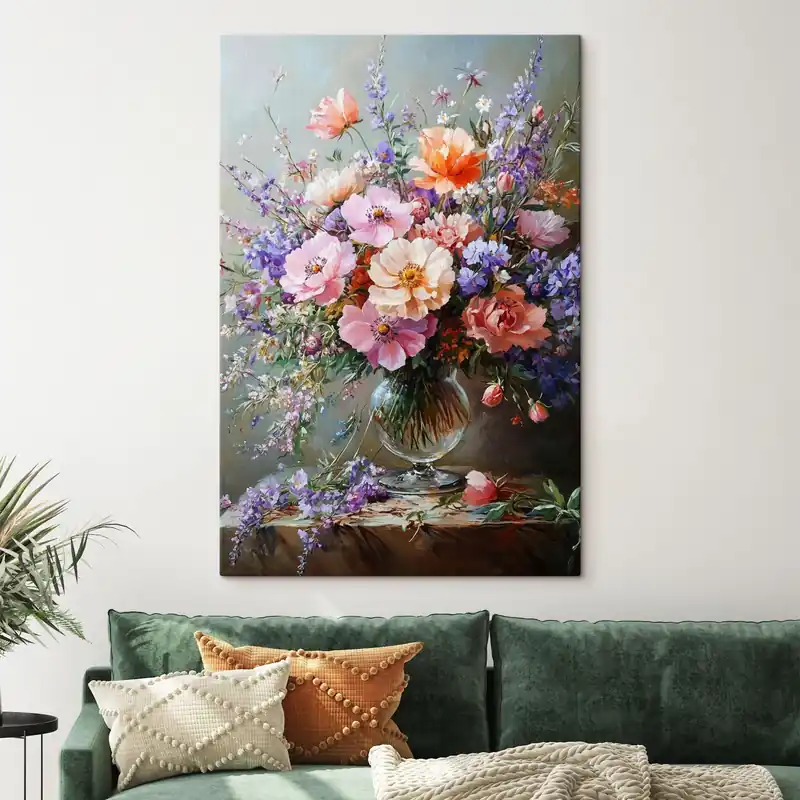 Vezi acum Pictură pe pânză un buchet de flori într-o vază Nr s41998