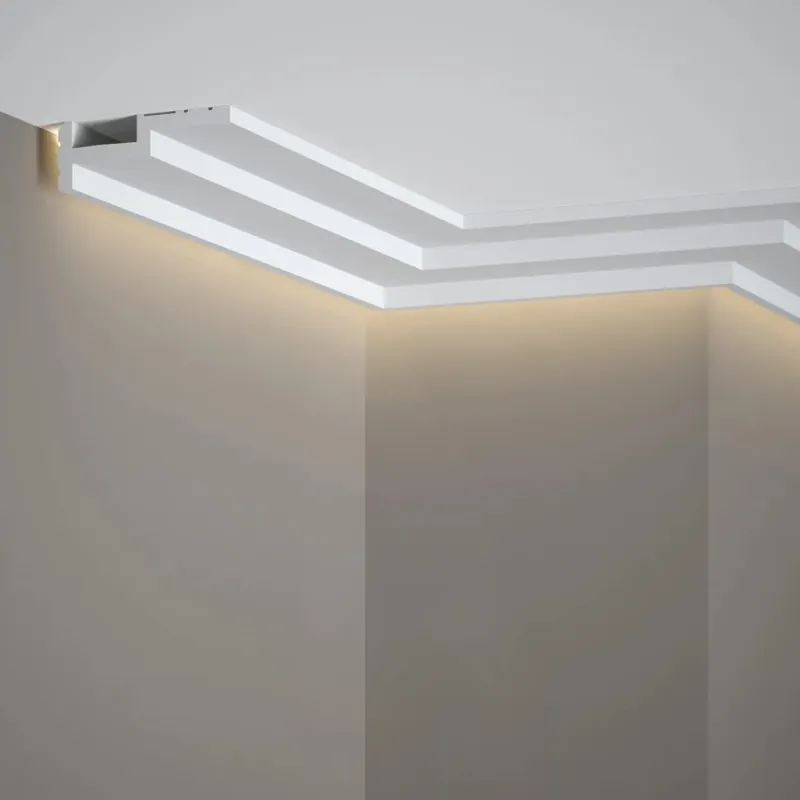 Mai ieftin Cornisa decorativa pentru LED QL024, 200 x 8.5 x 3 cm, Mardom Decor Cornișe Decorative pentru Iluminat Ambiental LED