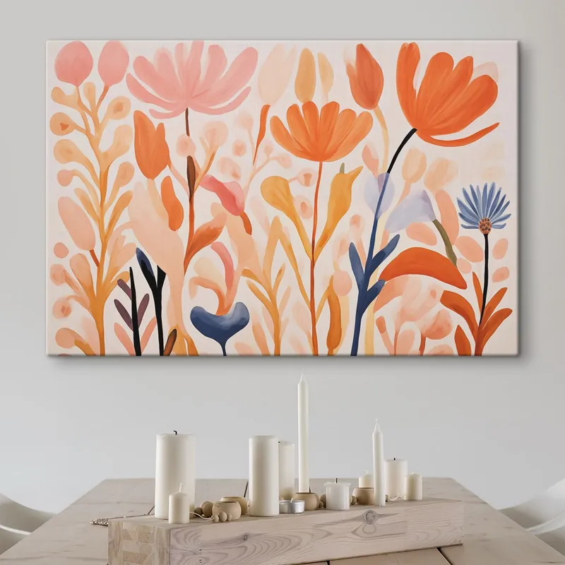Ieftin Pictură pe pânză Plante și flori abstracte Nr s42034