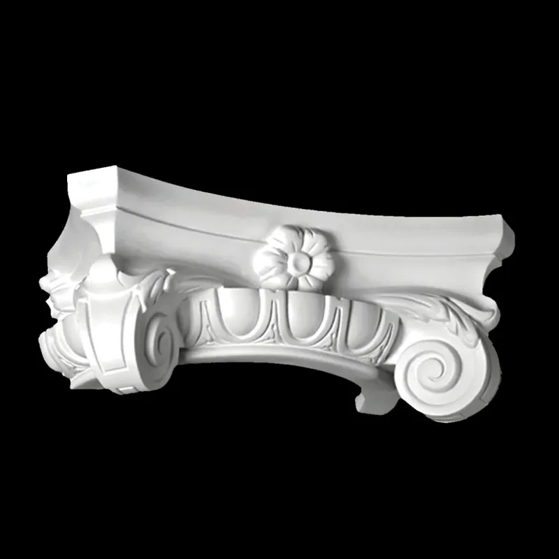Nu rata Capitel semicoloană 1.15.003, Dimensiuni 39.2 x 17 x 19.4 cm, Gaudi Decor Capitel Semicoloană Decorativă pentru Interior