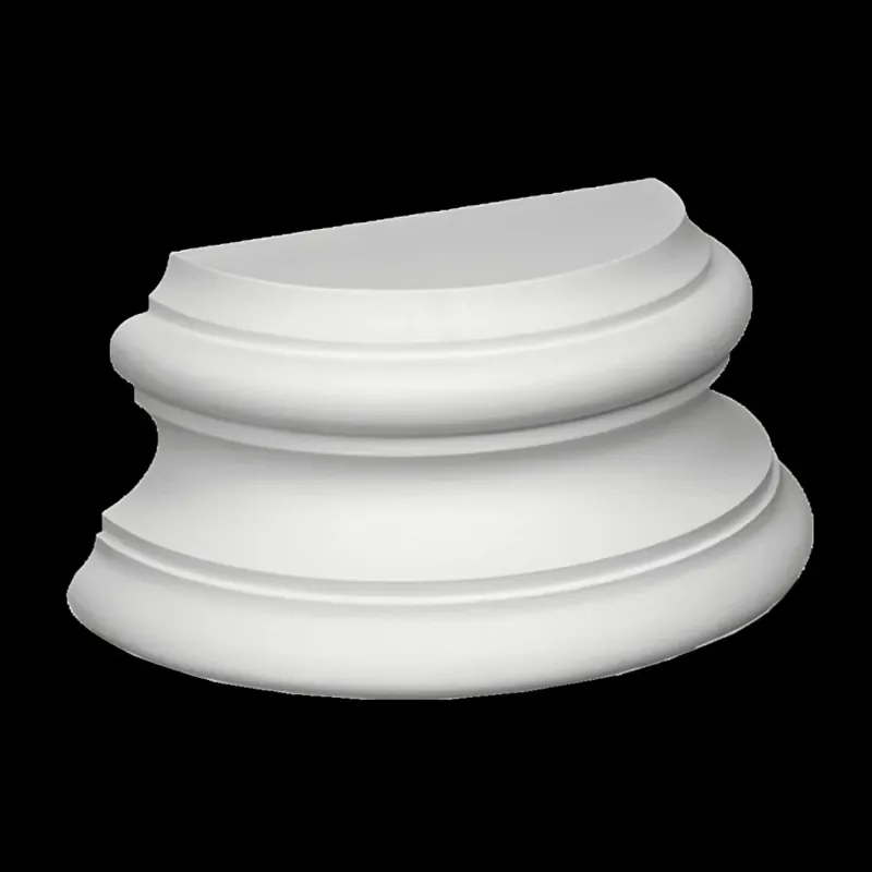 Bază semicoloană 1.17.200, Dimensiuni 38 x 17 x19 x Ø25 cm, Gaudi Decor Bază semicoloană pentru un design interior rafinat Cumpărături sigure