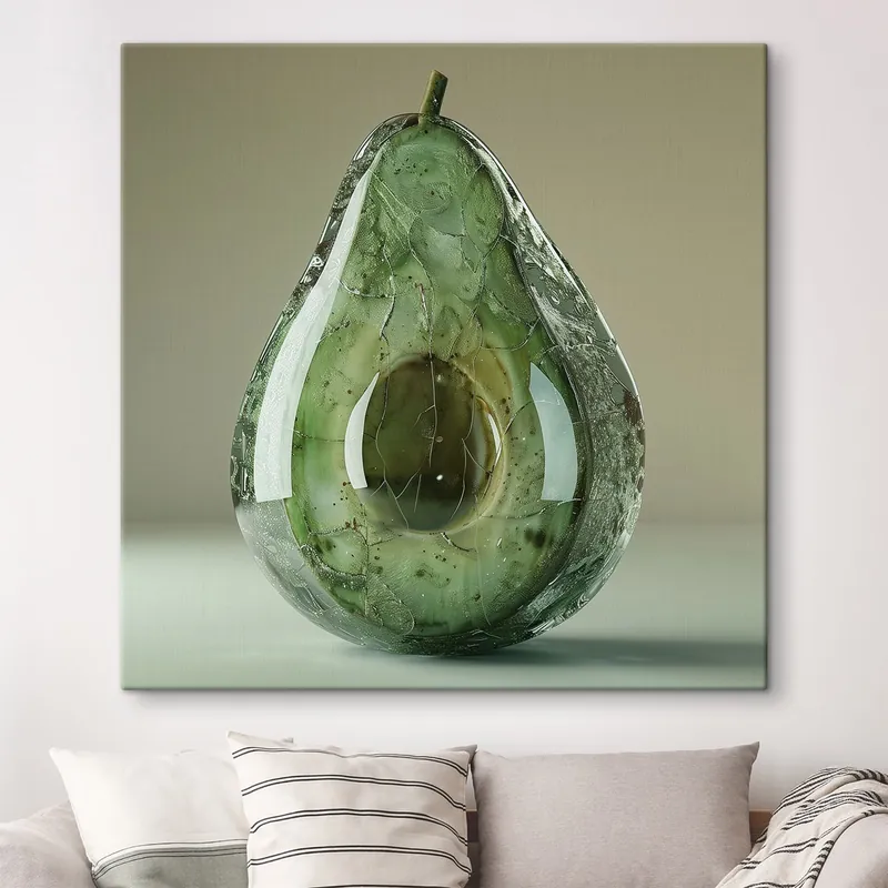 Lichidare de stoc Pictură pe pânză Legume, avocado de sticlă Nr s42068