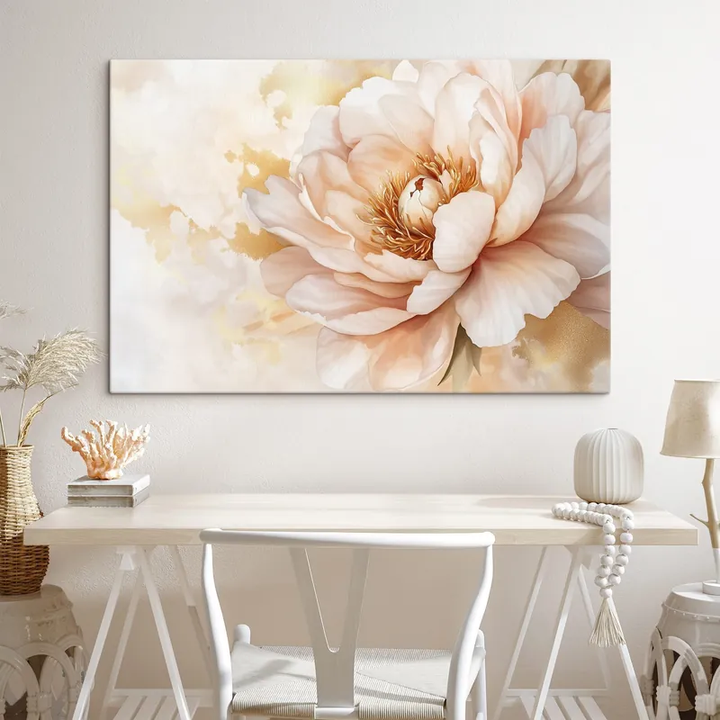 Ofertă limitată Pictură pe pânză Desen floare Peony, stil acrilic Nr s42202