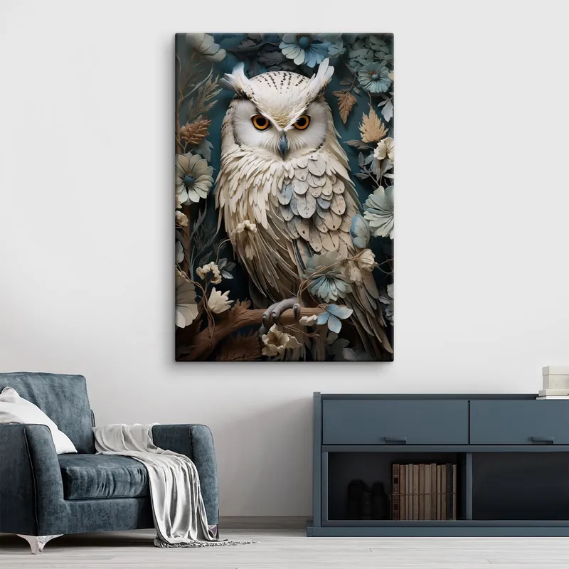 Pictură pe pânză Bufniță albă Nr s42283 Reducere specială