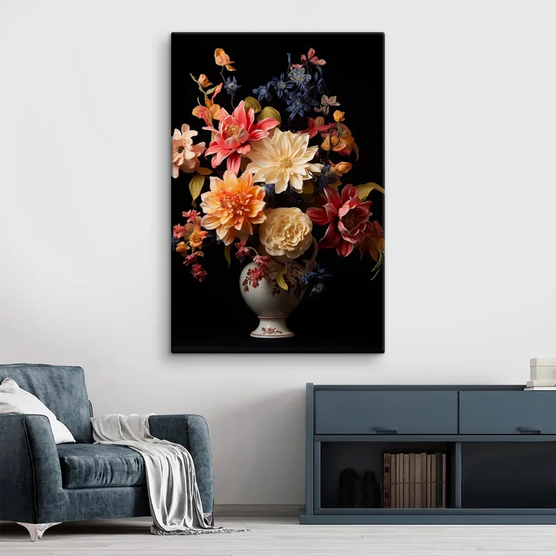 Pictură pe pânză Capodoperă florală Nr s42292 Popular