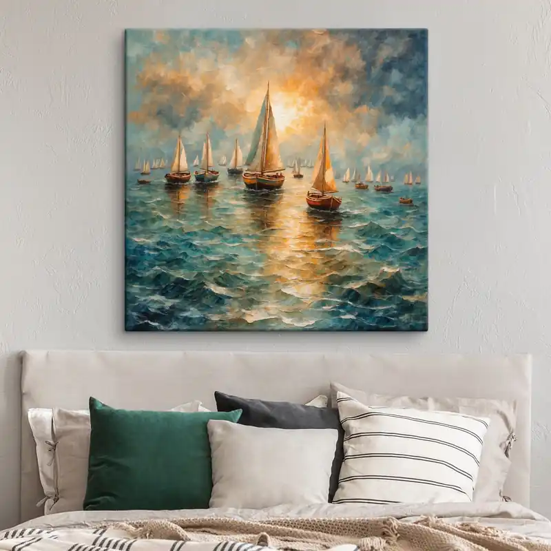 Cumpărături sigure Pictură pe pânză Nave pe mare Nr s42264
