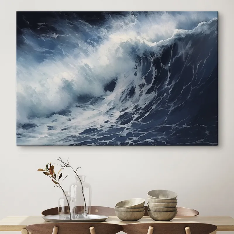 Disponibil imediat Pictură pe pânză Val oceanic furtunos Nr s42487