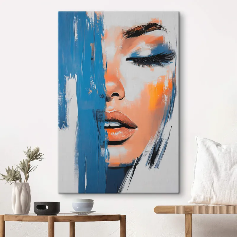 Promoție Pictură pe pânză Portret de femeie cu tușe de pensulă Nr s42553