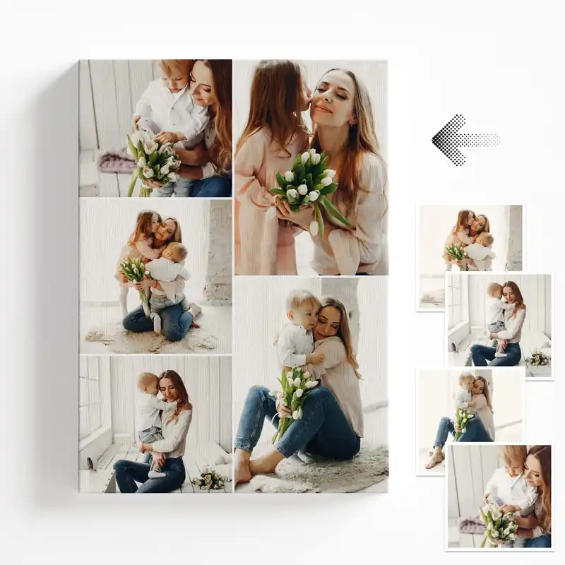 Pictură pe pânză Creează un tablou collage pe pânză din fotografia ta Nr s42695 Ofertă de sezon