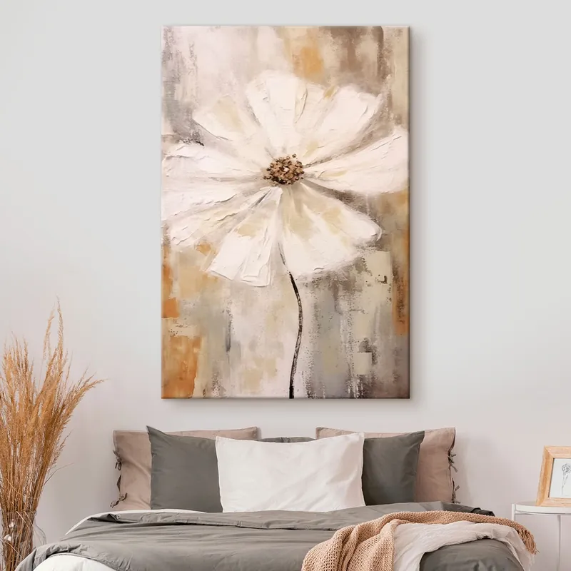 Reducere Pictură pe pânză Tendință floare albă Nr s42640