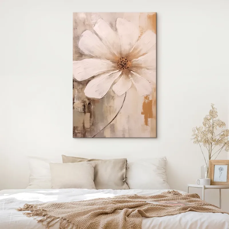 Popular Pictură pe pânză Floare albă mare Nr s42641