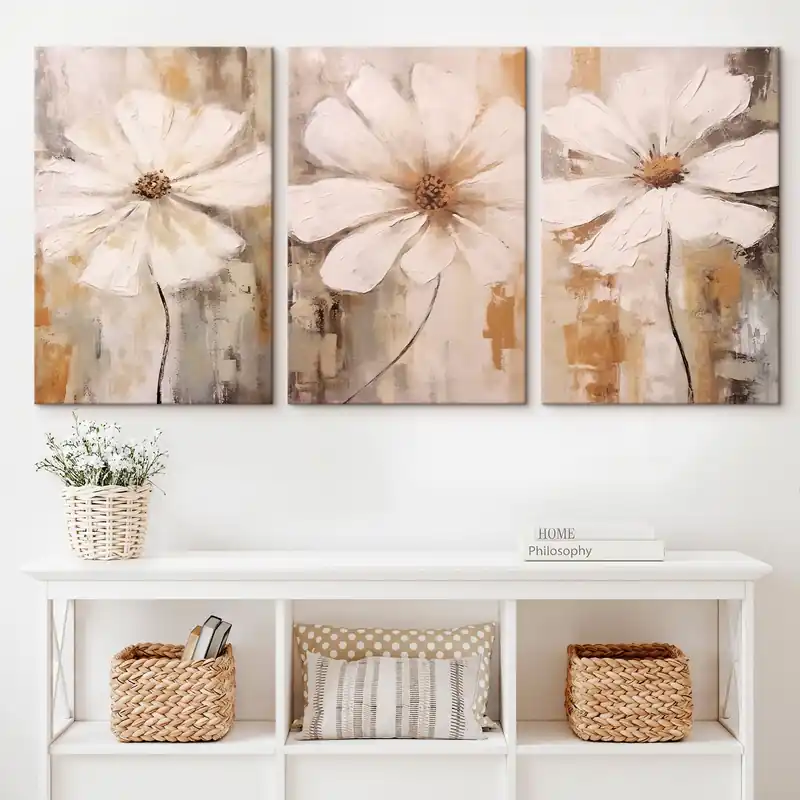 Pictură pe pânză Tendința florilor albe Nr m00409 Ofertă limitată