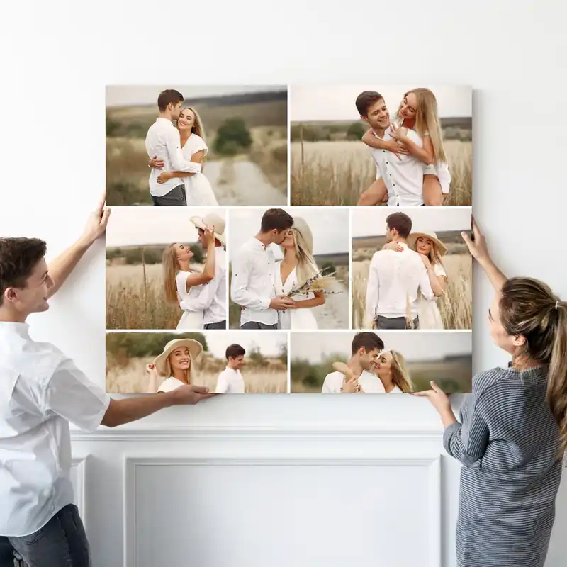 Pictură pe pânză Tablou collage al unui cuplu îndrăgostit pe pânză Nr s42800 Super ofertă