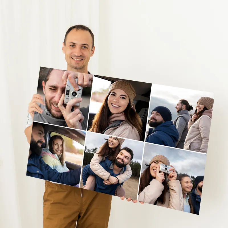 Comandă acum Pictură pe pânză Tablou collage al unui cuplu îndrăgostit pe pânză Nr s42804