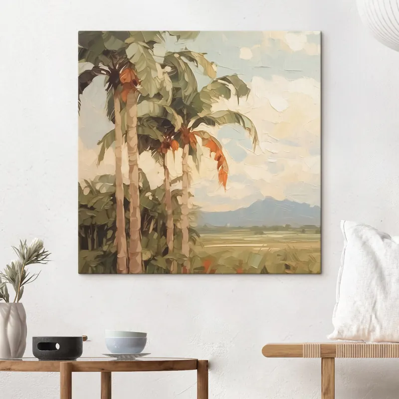 Discount Pictură pe pânză Palmieri imitație pictura Nr s42898