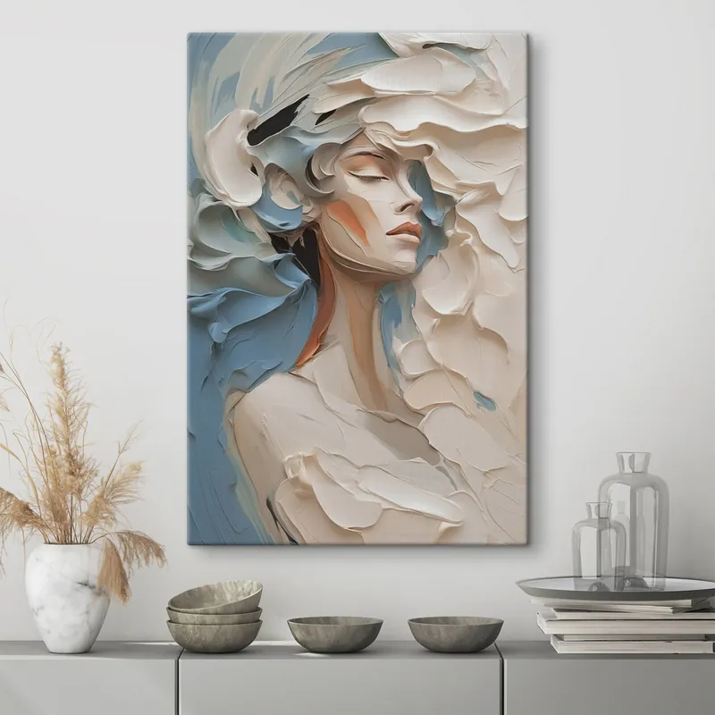 Reducere specială Pictură pe pânză Portret de fată imitație abstractă de pictură Nr s42904