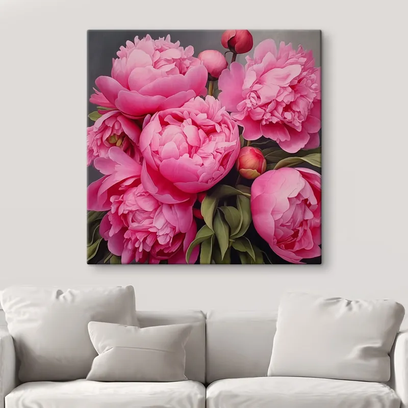 Ofertă de sezon Pictură pe pânză Peonii roz Nr s42944