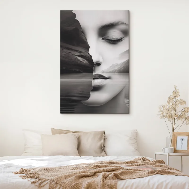 Pictură pe pânză Suprarealism alb-negru Nr s42953 Livrare expres
