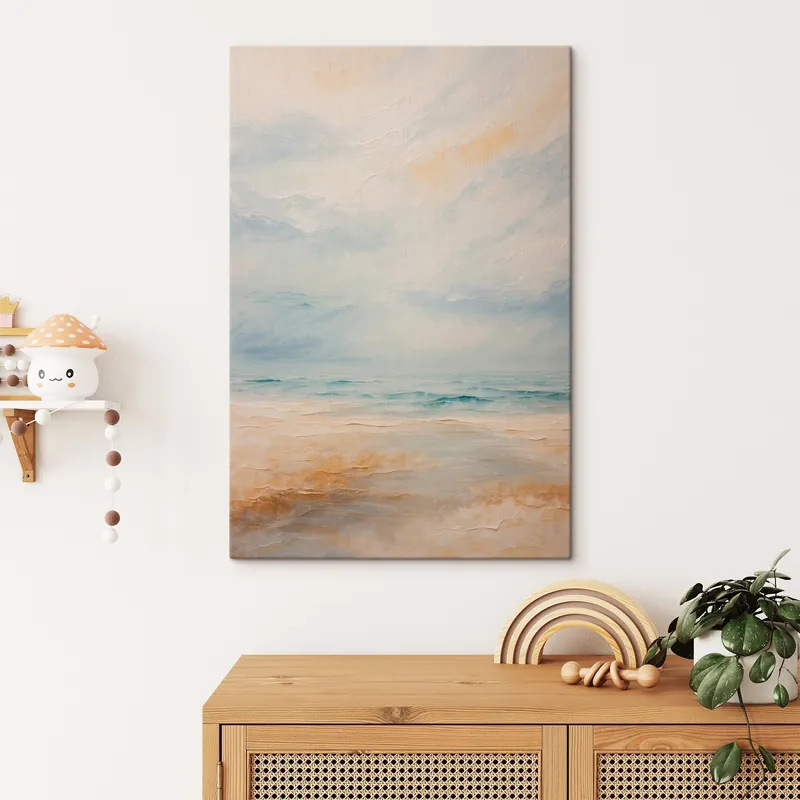 Pictură pe pânză Plaja de mare în stilul picturii acrilice Nr s42759 Premium