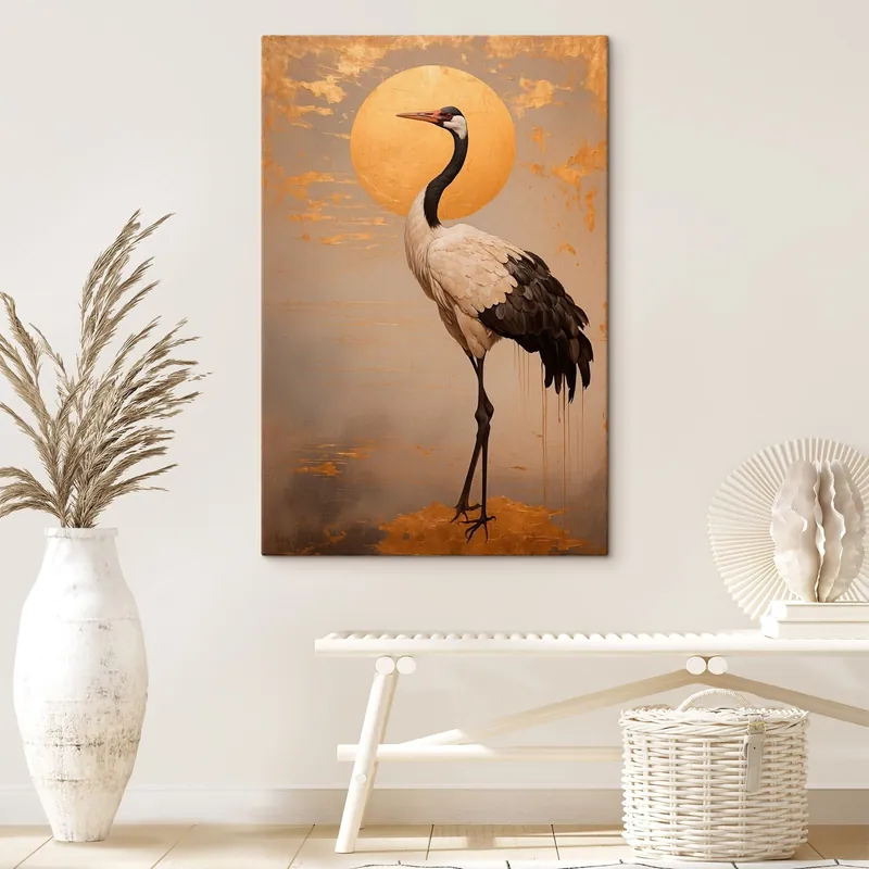 Vezi acum Pictură pe pânză Crane împotriva soarelui în stilul picturii acrilice Nr s42773