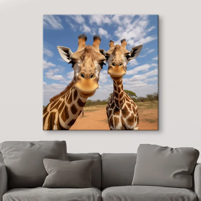 Cel mai bun preț Pictură pe pânză O pereche de girafe Nr s43027