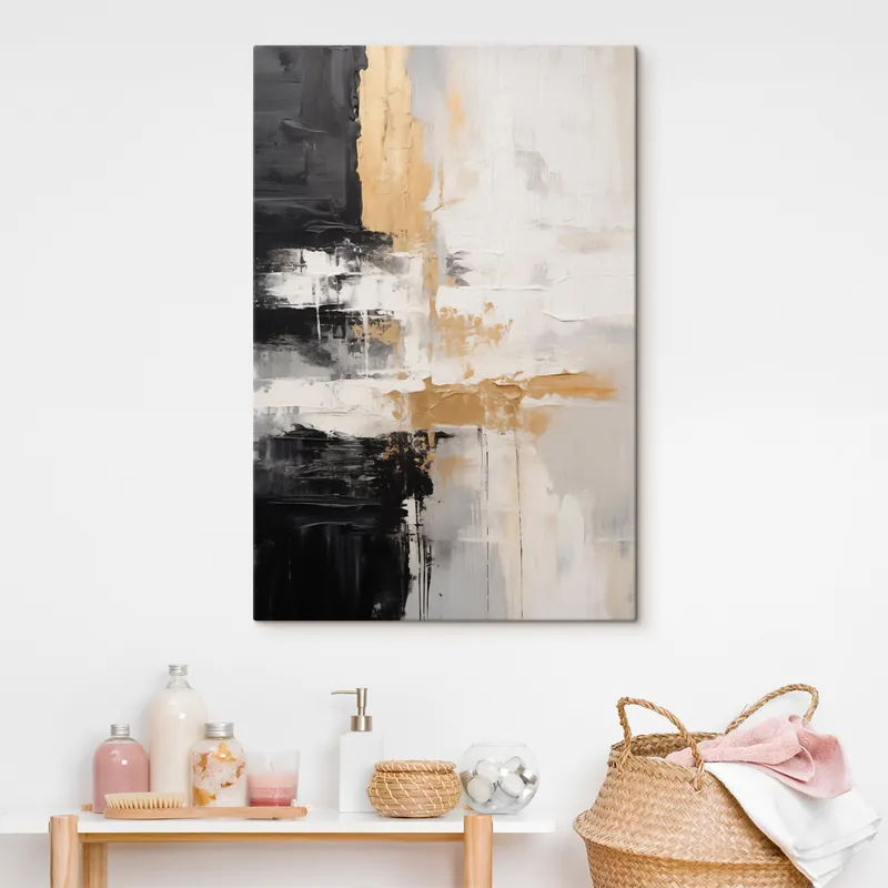 Nu rata Pictură pe pânză Compoziție abstractă în alb, negru Nr s43138