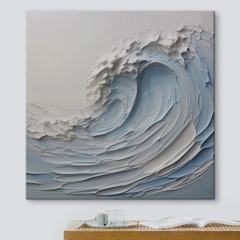 Cumpără online Pictură pe pânză Valuri abstracte imitație perie lovituri Nr s43194