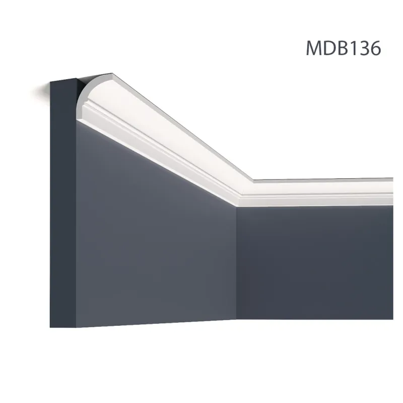 Noutate Cornisa decorativa MDB136, 200 X 4 X 4 cm, Mardom Decor Cornisa decorativa MDB136, 200 X 4 X 4 cm, Mardom Decor