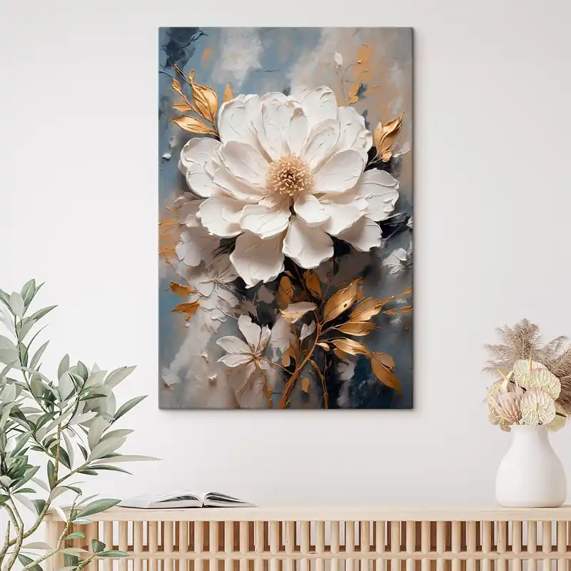 Calitate înaltă Pictură pe pânză Floare albă Nr s43090