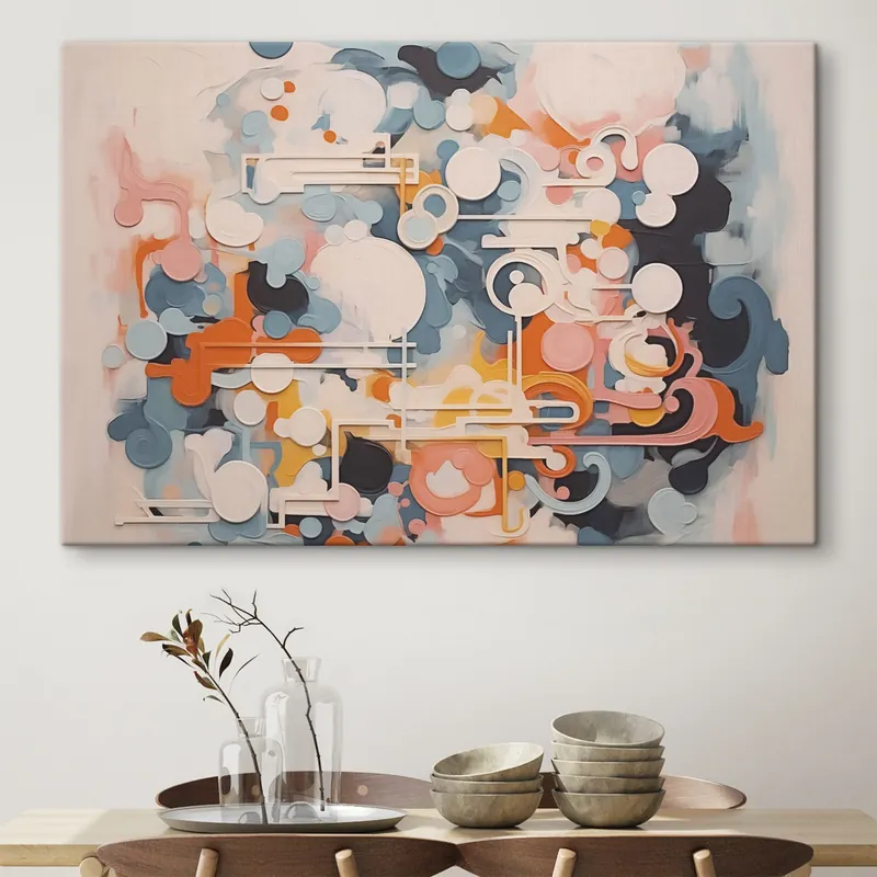 Pictură pe pânză Abstracție imitarea picturii Nr s43227 Expediere rapidă