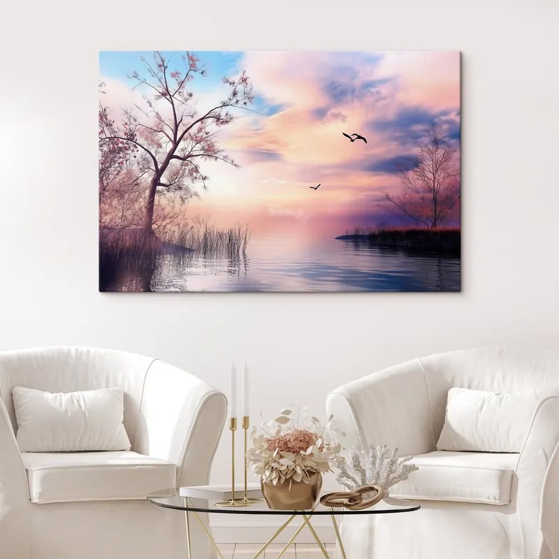 Pictură pe pânză Zori pe lac Nr s43287 Bestseller