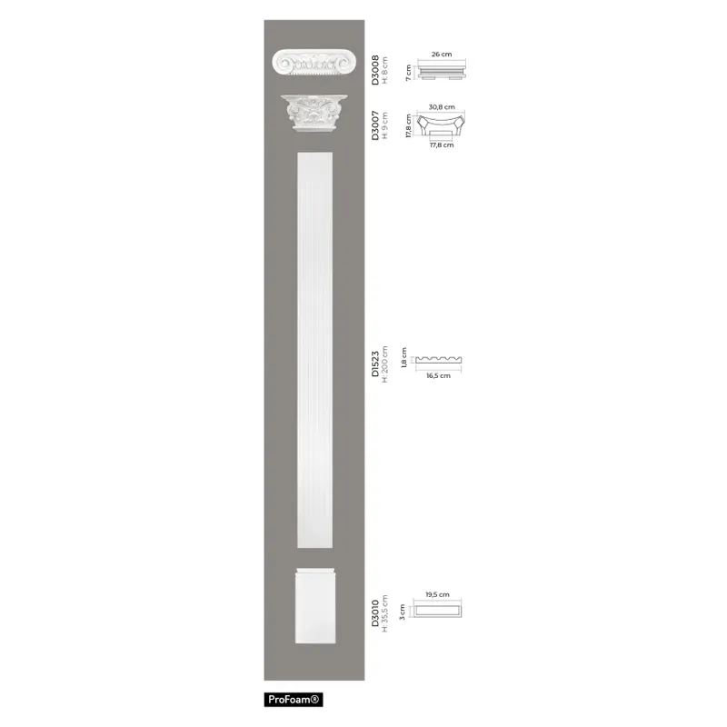 Preț mic Pilastru D1523, 200 x 16.5 x 1.8 cm, Mardom Decor Pilastru D1523, 200 x 16.5 x 1.8 cm, Mardom Decor