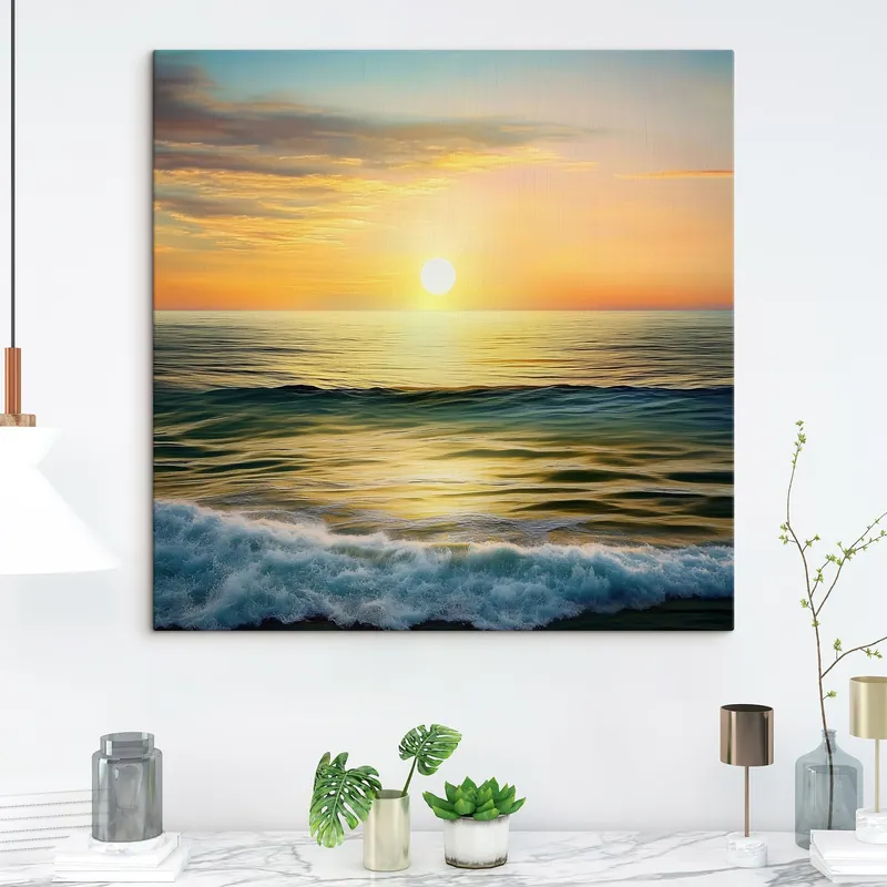 Pictură pe pânză Zori peste mare Nr s43308 Premium