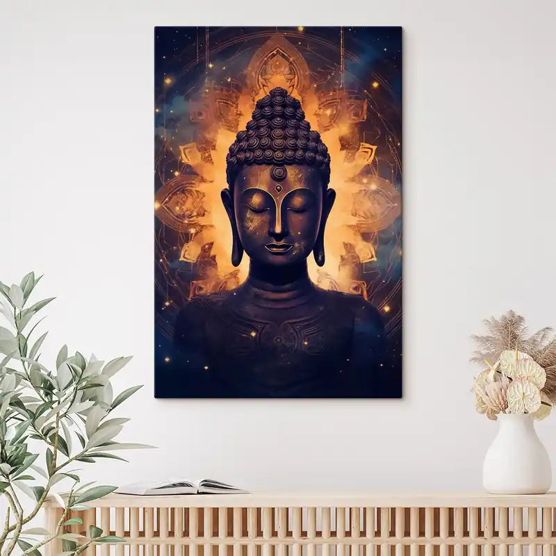 Pictură pe pânză Buddha în strălucirea energiei Nr s43276 Ofertă